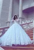 Mhamad Lace sa bollklänning DEEP V Neck Sequined Beaded Court Train Wedding Dress Bridal Gowns Vestido de Novia S Estido