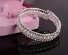 caliente nuevo Dos filas de diamantes 1 hilera de perlas pulsera incrustaciones de perlas moda clásica de diamante exquisita elegancia