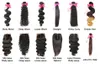 브라질 느슨한 파도 직선 머리 직조 더블 wefts 100g/pc 2# Dark Brown은 염색 될 수 있습니다.