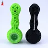 4 inch Mini Spoon Pipes Smoking Bubbler Dab Water Pipe tobacco hand pipe silicone Pipes glass pipe Ultimate Tool Oil Herb Hidden Bowl