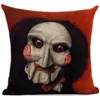 Poduszka okładka lniana horror wydrukowane poduszki okładka sofa samochodowa dekoracyjna poduszka home dekorativos rzut poduszka obudowa 45x45cm245s