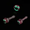 glow in the dark funny cat face hand Pipes for smoking Heady silicone Piipes Pyrex Spoon Pipe Bongs Oil Nail4713644