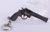 6cm Miniature Revolver Pistol Weapon fashion Model Keychain Key Rings New Mini Gun key Chain For Men Jewelry Surprise Gift