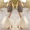 Wholesale- Womens Lace Layered Hitched Maxi Skirt A Line Boho Long Asymmetric Summer