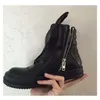 Nuevo cuero genuino hecho a mano negro cesta blanca unisex con cordones botas de calle unisex hip hop boots302D