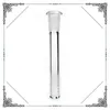 Clear Glass downstem with slits 3.5 and 4.5 inches mix size glass drop down for glass bong slide smoking accessories sale free shipping