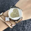 Мода наручные часы Фосс тавра женщин девушки кристалл сердце любовь стиль металла стальной ленты кварцевые часы FO7220