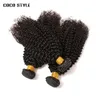 Di buona qualità Estensioni dei capelli ricci crespi mongolo 3 PCS lotto crespi capelli umani crespi trecce tessono i capelli mongolo più votati