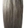 10 "-26" ciocche di capelli umani Remy Fusion diritte Real Remy Fusion cheratina colore grigio ciocche di capelli Capsula