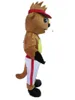 2018 Costume de mascotte d'écureuil chaud de haute qualité avec un chapeau rouge pour adulte à porter