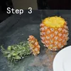50 stks / partij Nieuwe Fruit Pineapple Corer Slicer Peeler Cutter Parer Mes Roestvrij Keuken Tool Tools # 2524