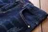 MORUANCLE Moda Uomo Lavato Denim dritto Pantaloni strappati Patchwork afflitti Pantaloni Blu Plus Size 28-42