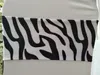 100 pezzi di fascia per sedia in spandex con stampa zebrata di colore bianco e nero, senza fibbia, per uso decorativo