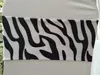 100 STKS Wit Zwart Kleur Zebraprint Patroon Spandex Stoelband Geen Gesp Voor Weding Decoratie Gebruik