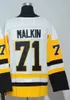 Vente en gros de qualité supérieure # 71 Evgeni Malkin Hockey sur glace maillots authentiques tous Ed broderie un Patch M-XXXL
