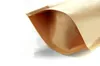 Sacos à prova de umidade de 100 pcs, sacos de janela Brown papel kraft Doypack bolsa embalagem para lanche, cookies c523