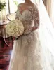 Dresses Jewel Neck Lace Appliqued Long Sleeves Lace Wedding Gowns With Beading Details robe de mariee manche longue