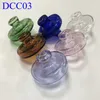 Оптовые Колпачки Цветные Carb для 35мм 25мм OD Кварц Bangers стекла Cactus снеговика UFO Carb Cap Glow In The Dark Hat Cap Carb