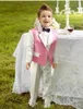 Sur mesure un bouton cran blanc revers enfant designer complet beau garçon costume de mariage garçons tenue sur mesure vestepantstie