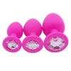 DOMI 3pcs Cristal Bijoux Butt Plug Coloré Jouet Masseur Silicone Anal Plug Sex Toys Y1892003