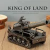 Criativo artesanal Die-cast Veículo Liga de Zinco Tanque Militar simples enfeites de decoração para casa de escritório de escritório artesanato (Modelo Tanque De Batalha)