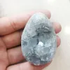 Gift Natural Celestite Geode Egg Figurine Drusy Cluster Crystal Jade Quartz Mineral Specimen Holiday Party Home Decoration6222793