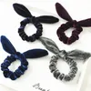 Fashion Women Lovely Velvet Bow Hair Bands Lovely Hair Scrunchies Girl's Tie Accessories Ponytail Holder 9 Color