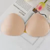 Flymokoii 1Pair/Lot Woman Swimsuit Padded Sponge Foam Push up Enhancer Chest Cup Breast Bikini Swimwear Inserts Triangle Bra Pad