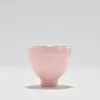 China Color rosa cerámica Kung Fu taza de té Magnolia Mini tazas de porcelana portátil chica mujer regalo tazas de café