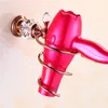 Bathroom Shelves Brass Crystal Bathroom Wall Shelf Wall mounted Hair Dryer Storage Hairdryer Support Spiral Stand Holder HK-36317N