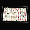 whole 100pcsbox assorted mix styles stone rings for women fashion jewelry Ladies Ring with a display box8612177