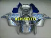 Мотоцикл обтекатель комплект для HONDA CBR600RR F5 05 06 CBR600 CBR 600RR 2005 2006 ABS синий пламя серебро обтекатели комплект + подарки HQ05