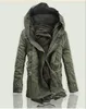 Engrosamiento más cálido chaqueta cazadora hombres color sólido casual con capucha invierno trinchera ropa de hombre talla M-6XL J180907
