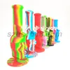 Silicone Skull Bong 11 "Food Grade infrangibile Dry Herb Tabacco Cera Pipa ad acqua con ciotola di vetro