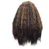 البيع بالجملة عالية الجودة الأنيقة الباروكة الطويلة تخلط الشعر شعر مستعار المرأة الثقيلة الكثافة الكثافة المقاومة للحرارة شعر مستعار