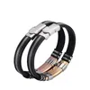 New Fashion Mens and Womens Stainless Steel Bracelet Black Silicone Sports Bracelets Bangle 2PCS/SET