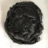 100 Human Hair Mens Mono Mono Lace مع NPU حول Toupees for Men Placement System Natural Hairline Wave HairpieC5267416