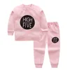 6 sets kids pajamas sets Baby girl boy clothes cotton Printing sweet dreams pijamas baby girls cartoon long sleeve T-shirt+Pants 2-piece Q01