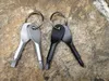 Skruvmejslar Keychain Outdoor Pocket Mini Skruvmejsel Ställ nyckelring med slits Phillips Hand Key Pendants