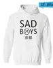 Men's Fleece Hoodie Sad Boys Hip Hop New Fashion Casual Sweatshirt High Quality Hoodies For Man