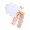 Neugeborenen Baby Mädchen Kleidung Langarm Strampler + Polka Dots Lange Hosen Stirnband 3PCS Kleine Mädchen set Kleinkind Kleidung infant Mädchen Kleidung Set