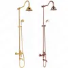 Rolya Luxury Rose Golden / Chrome Exposed Bathroom Shower Set