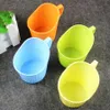 Set di 6 portabicchieri in polistirene di plastica di carta usa e getta con manico per tazza, set di utensili per caffè e tè, manico per bicchieri