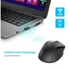 TeckNet Pro 2,4 GHz kabellose Maus, Nano-Empfänger, ergonomische Mäuse, 6 Tasten, 2400 DPI, 5 Anpassungsstufen für Computer, Laptop, Desktop