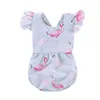 Newborn Baby Clothes 2018 Summer Infant Girl Ruffle Flamingo Romper Jumpsuit Sunsuit Kids Clothes One-pieces Outfits Toddler Baby Clothing