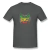 Bästa valet manlig bomull reggae katt t-shirt manlig crewneck beige kortärmad t-shirts plus storlek design t-shirt