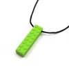Silicone Brick Chew Teether Soft Teething Brick Pendant Necklace Baby Chewing Biting Soothers Chewlery Toys Toddlers Gifts3372140