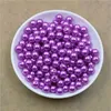 Partihandel 100 st/lot 6mm Pearl Spacer Beads Craft ABS Plast Loose Beads Smycketillverkning DIY 20 färger