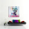 Elefante colorido mãe e filho pintura fotos abstratas impressões de arte de parede em tela para sala de estar decoração de casa sem moldura 2798772