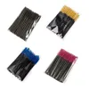 Brosse à cils à cils jetables uniques Pinceaux à mascara Applicator Wand Brush noir jaune bleu rose rose rouge DHL gratuit